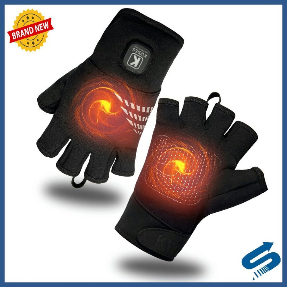 Rechargeable Heated Fingerless Gloves for Arthritis Pain Relief Winter Work